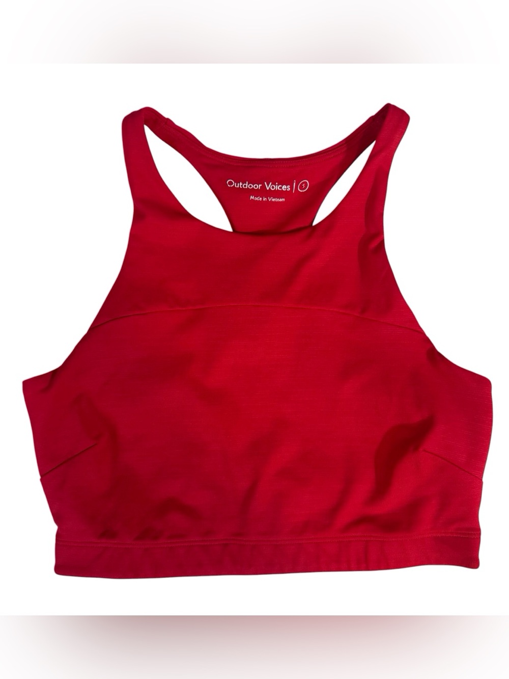 Outdoor Voices Size Small Red High Neck Sports Bra Athletic Athleisure Gym Yoga